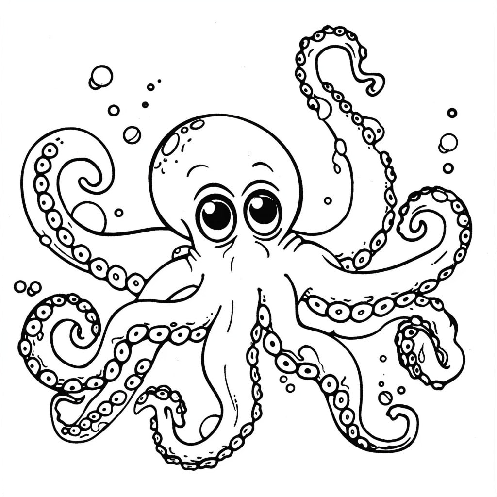 Polpo da colorare thumbnail