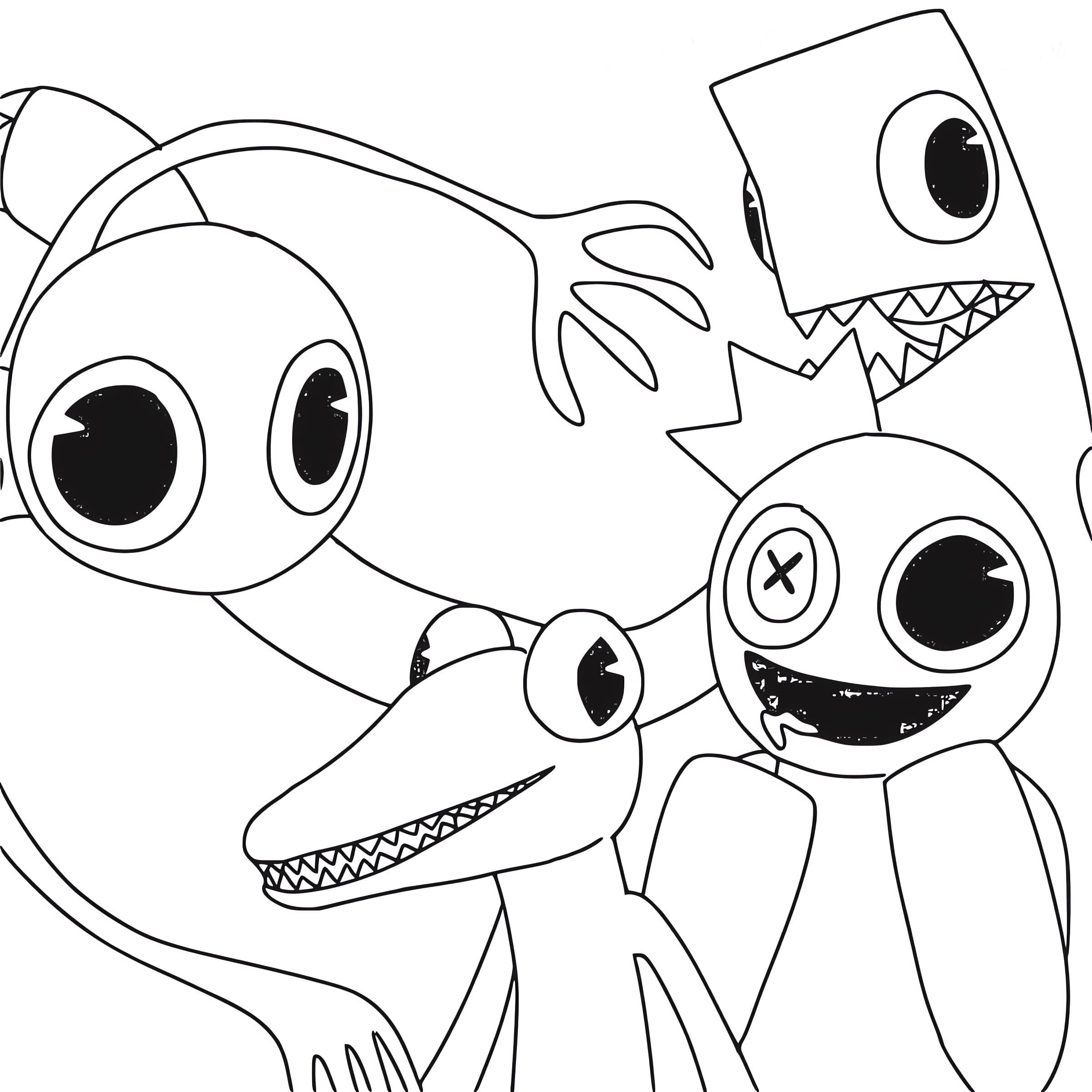 Rainbow Friends da colorare thumbnail