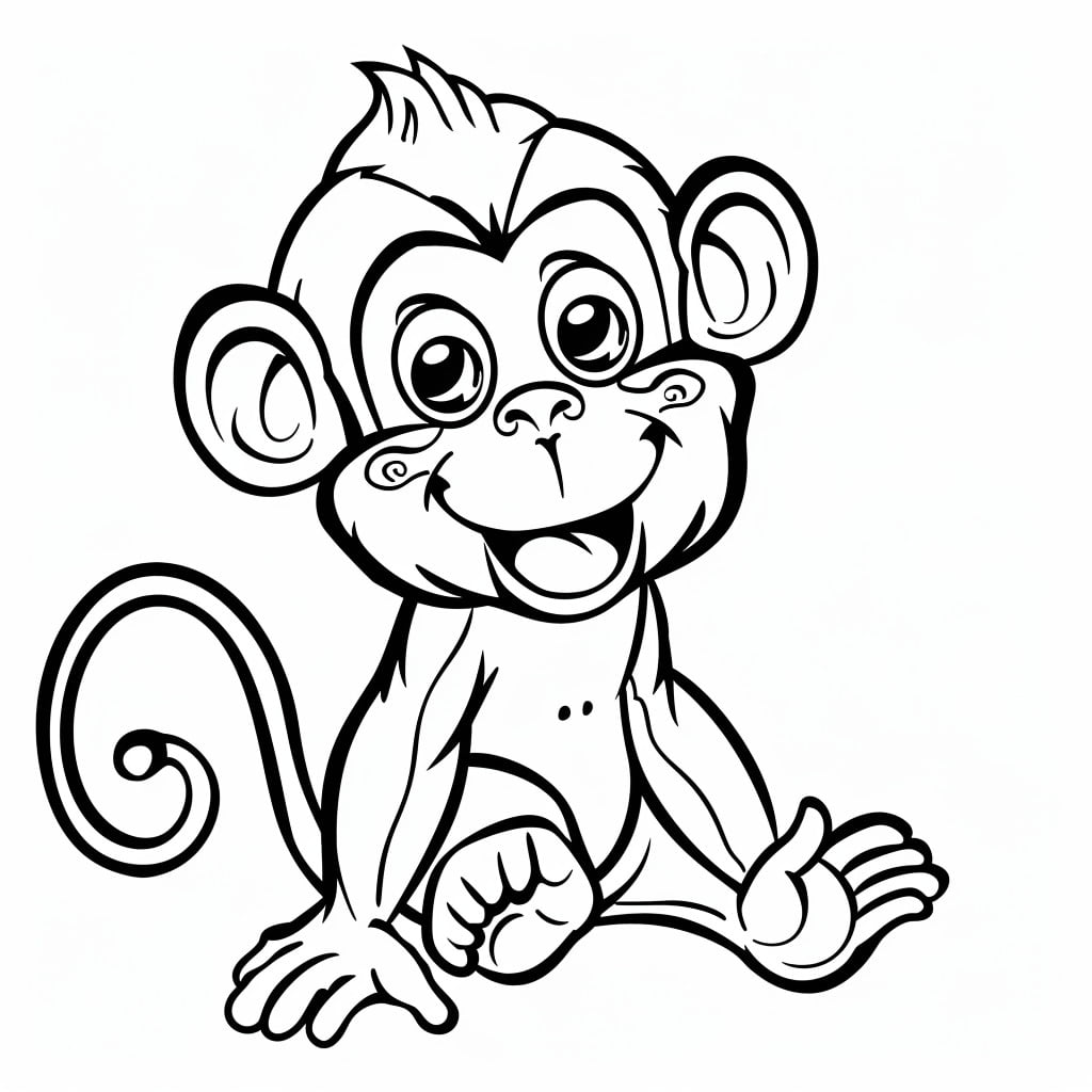Scimmia da colorare thumbnail