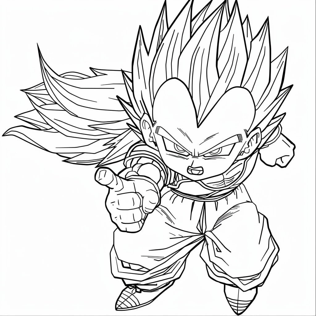 Vegeta da colorare thumbnail
