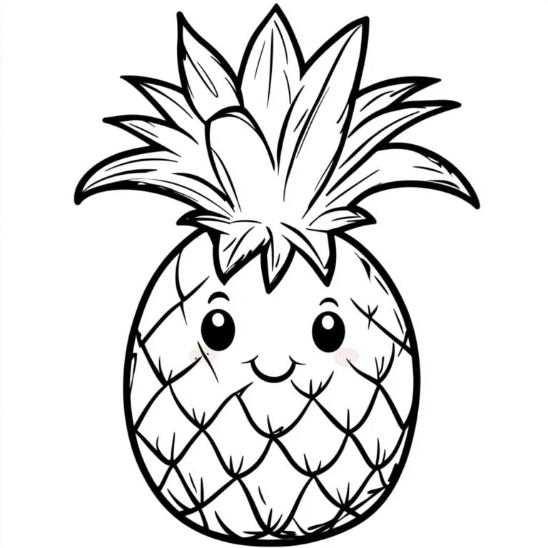 40 Pineapple Coloring Pages: A Dive into the Tropical World!