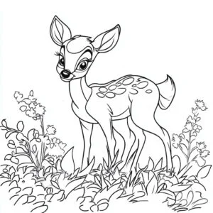 Bambi da colorare thumbnail