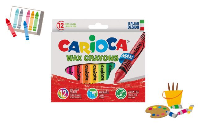 Carioca Jumbo Wax Crayons