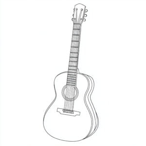 Chitarra da colorare thumbnail
