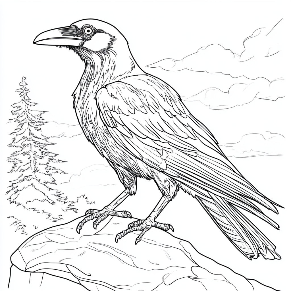 Corvi da colorare thumbnail