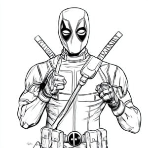 Deadpool 39 Deadpool da colorare thumbnail