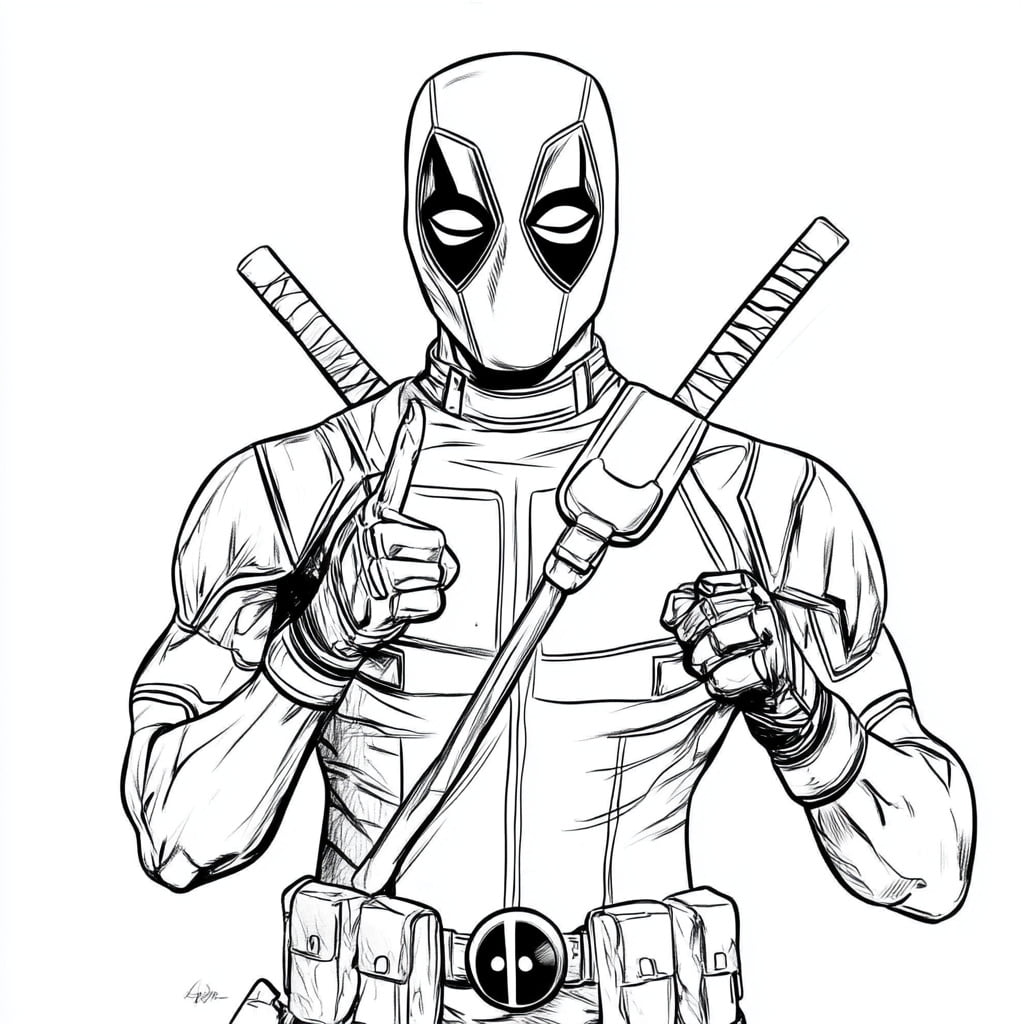 56 Dibujos Para Colorear De Deadpool da Rienda Suelta A Tu Creatividad 