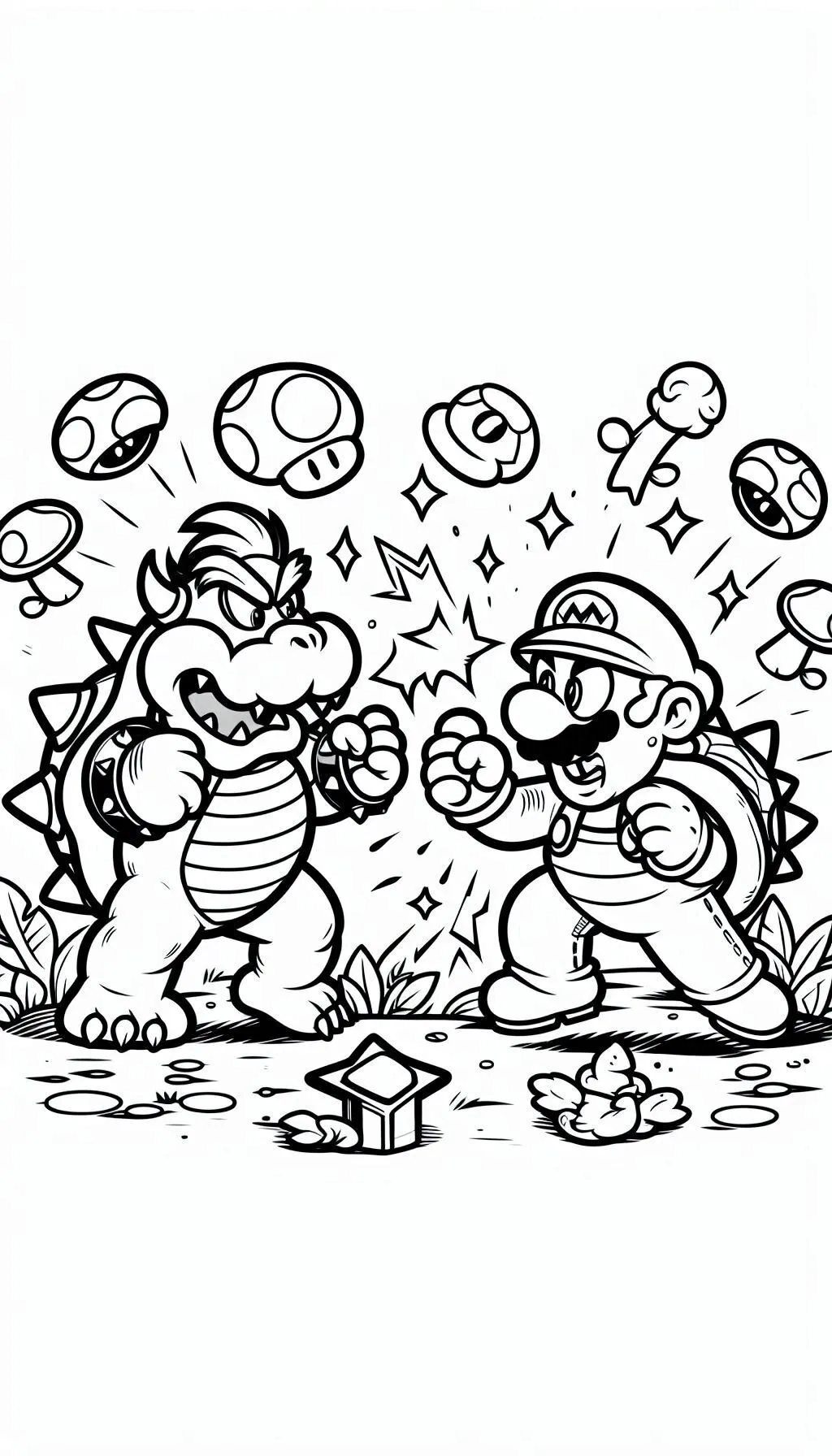 Bowser 10 disegni di Bowser da colorare e stampare 1