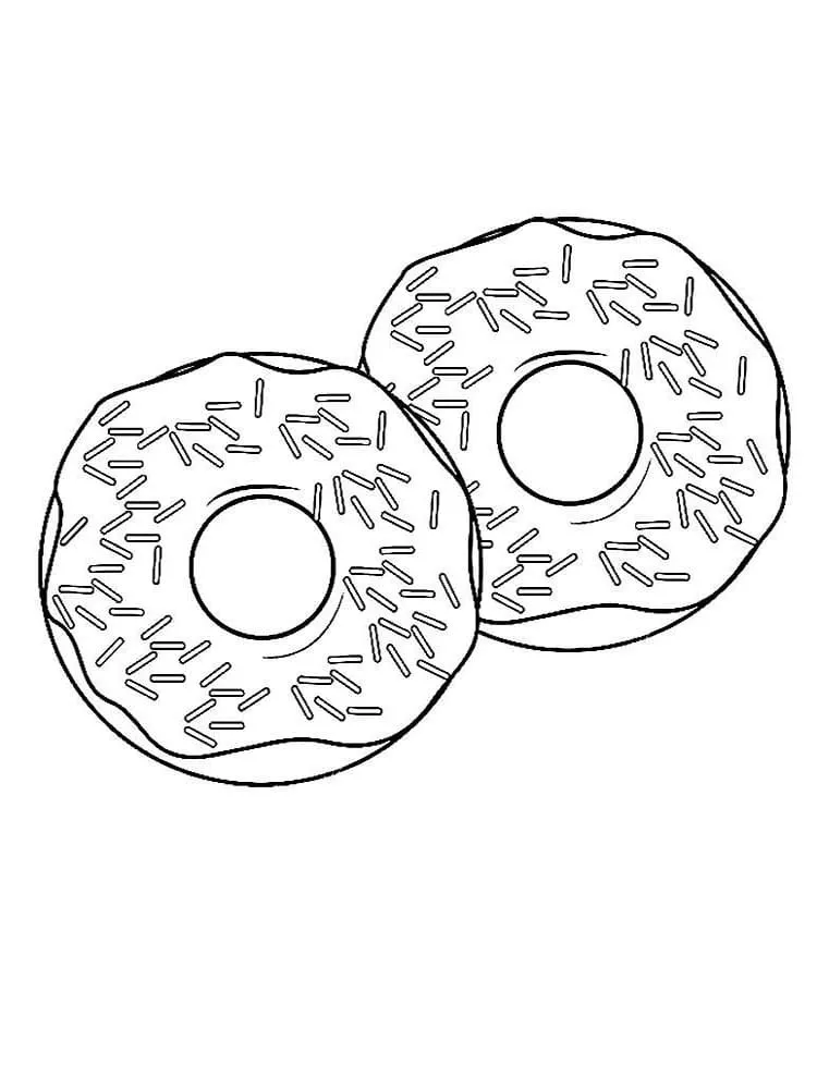 Ciambella 25 disegni facili di Ciambella da colorare