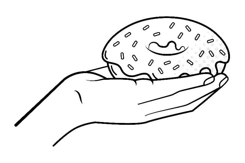 Ciambella 36 immagini di Ciambella da colorare per bambini