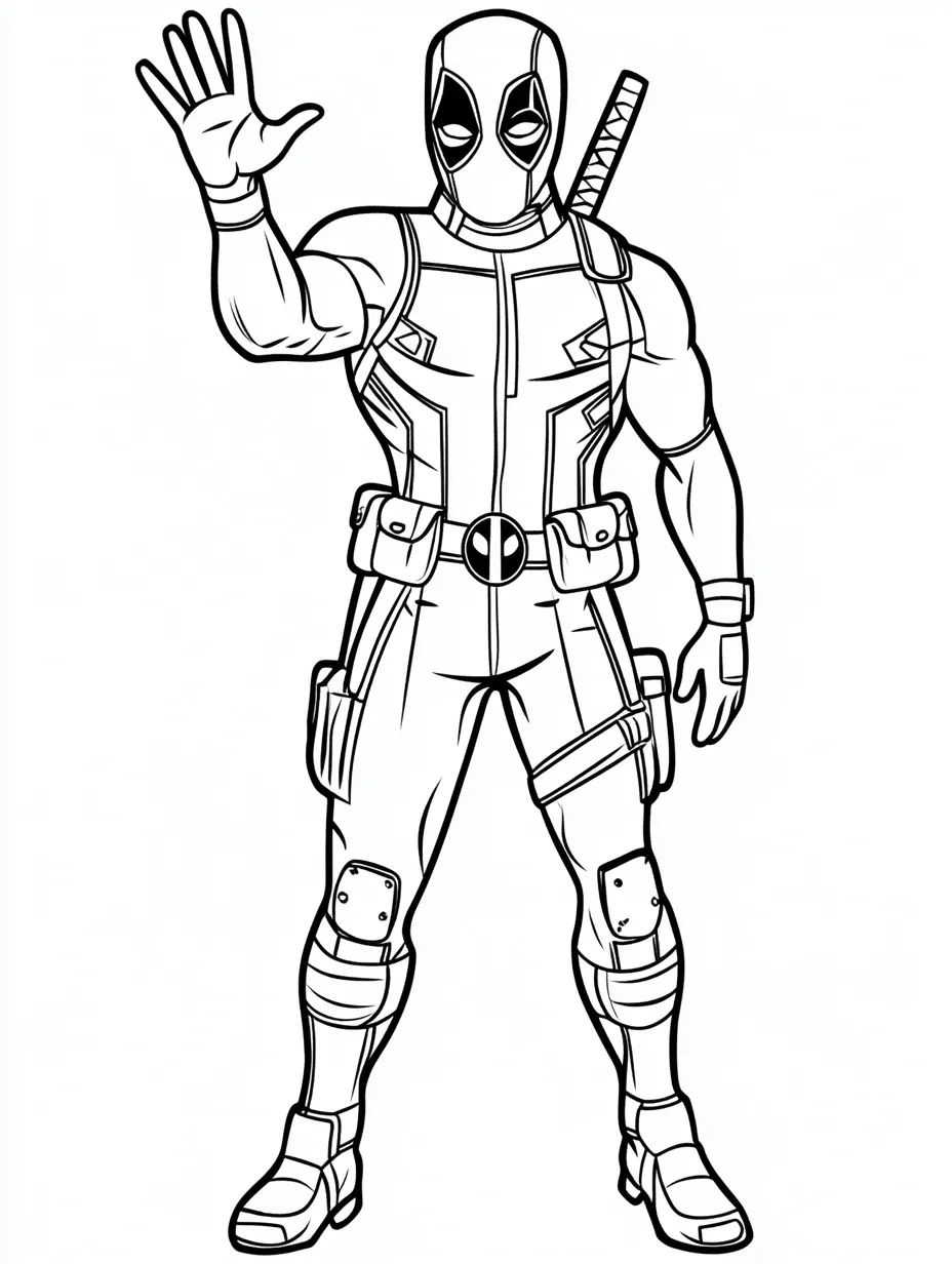 deadpool coloring page