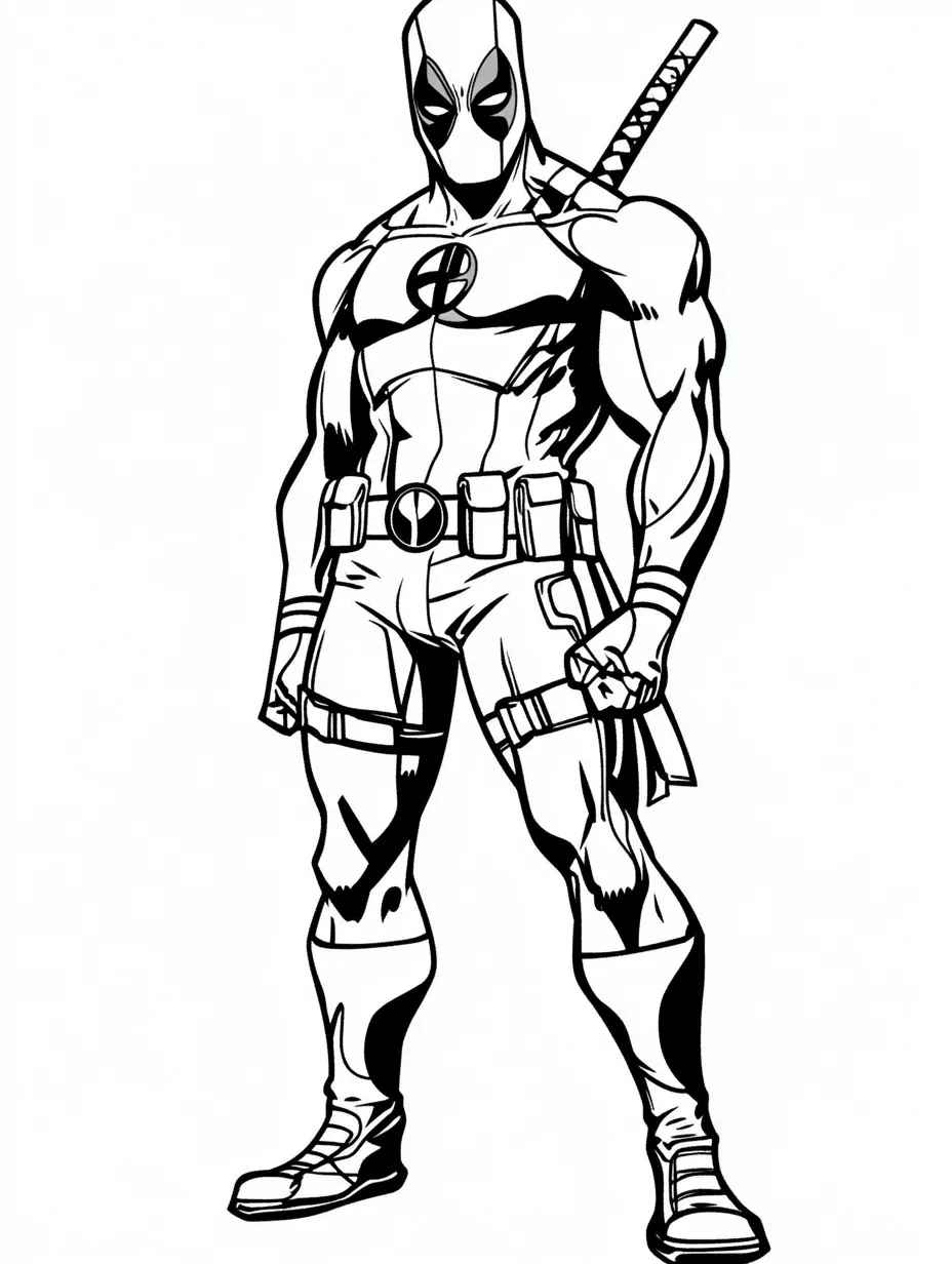 deadpool desenho para colorir