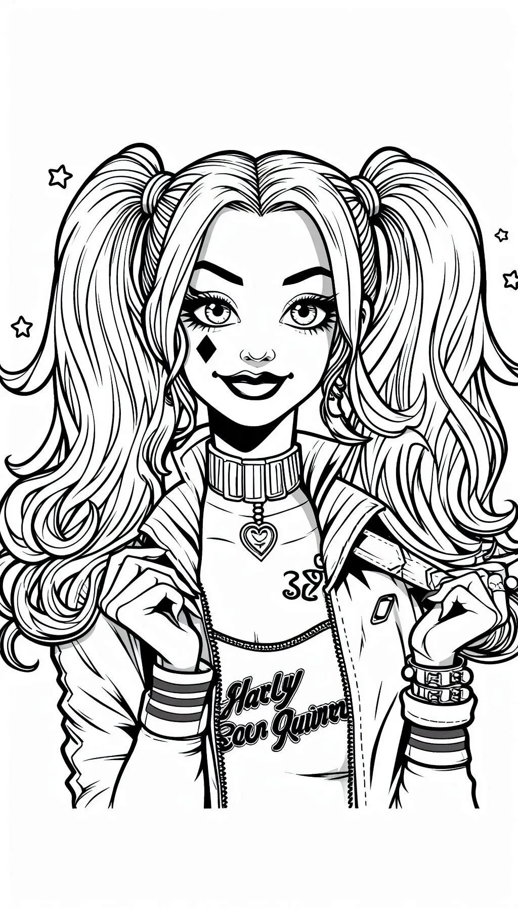 harley quinn coloring page