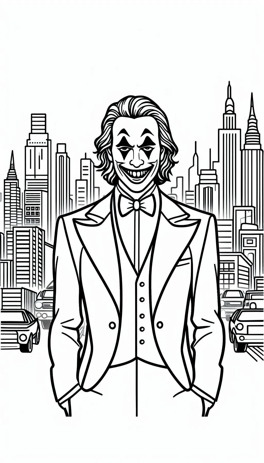 coloring page for joker