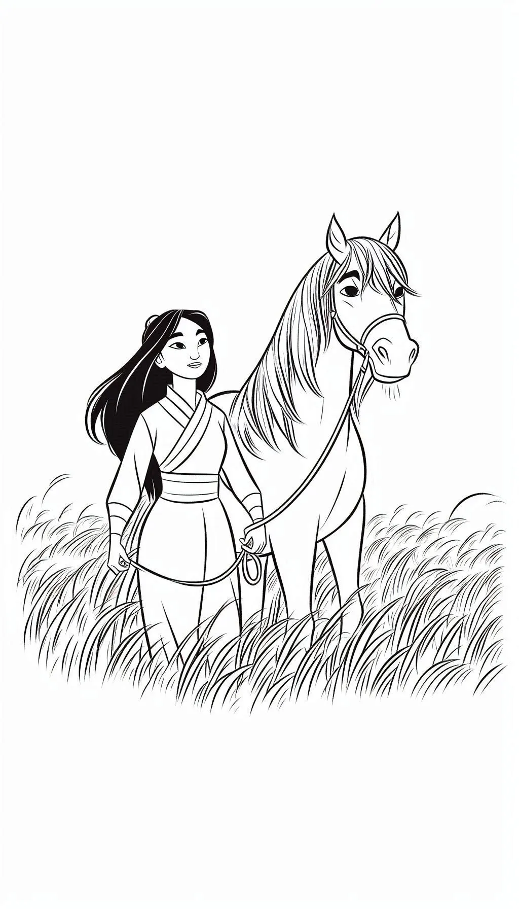 Mulan 4 disegni da stampare e colorare Mulan