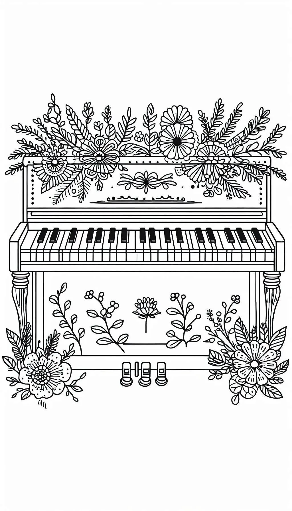 Pianoforte 3 immagine di Pianoforte da colorare
