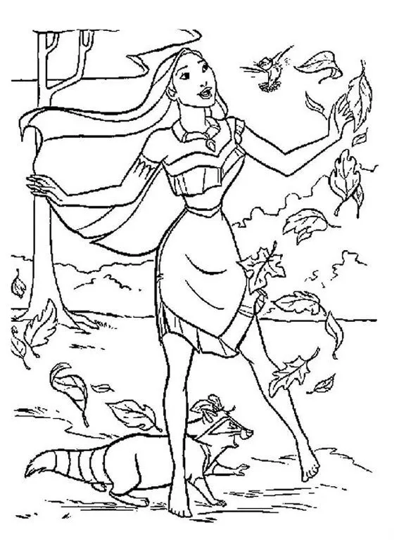 Pocahontas 17 da colorare Pocahontas disegno facile bambini