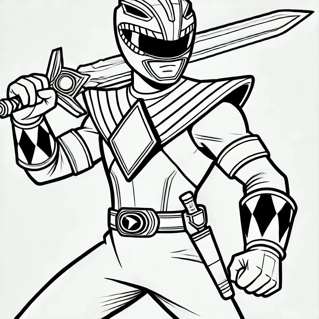 desenho para colorir power rangers dino charge