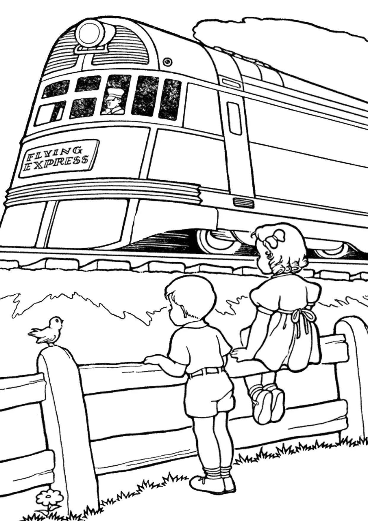 Treni 46 disegni di Treni da colorare e stampare gratis 3