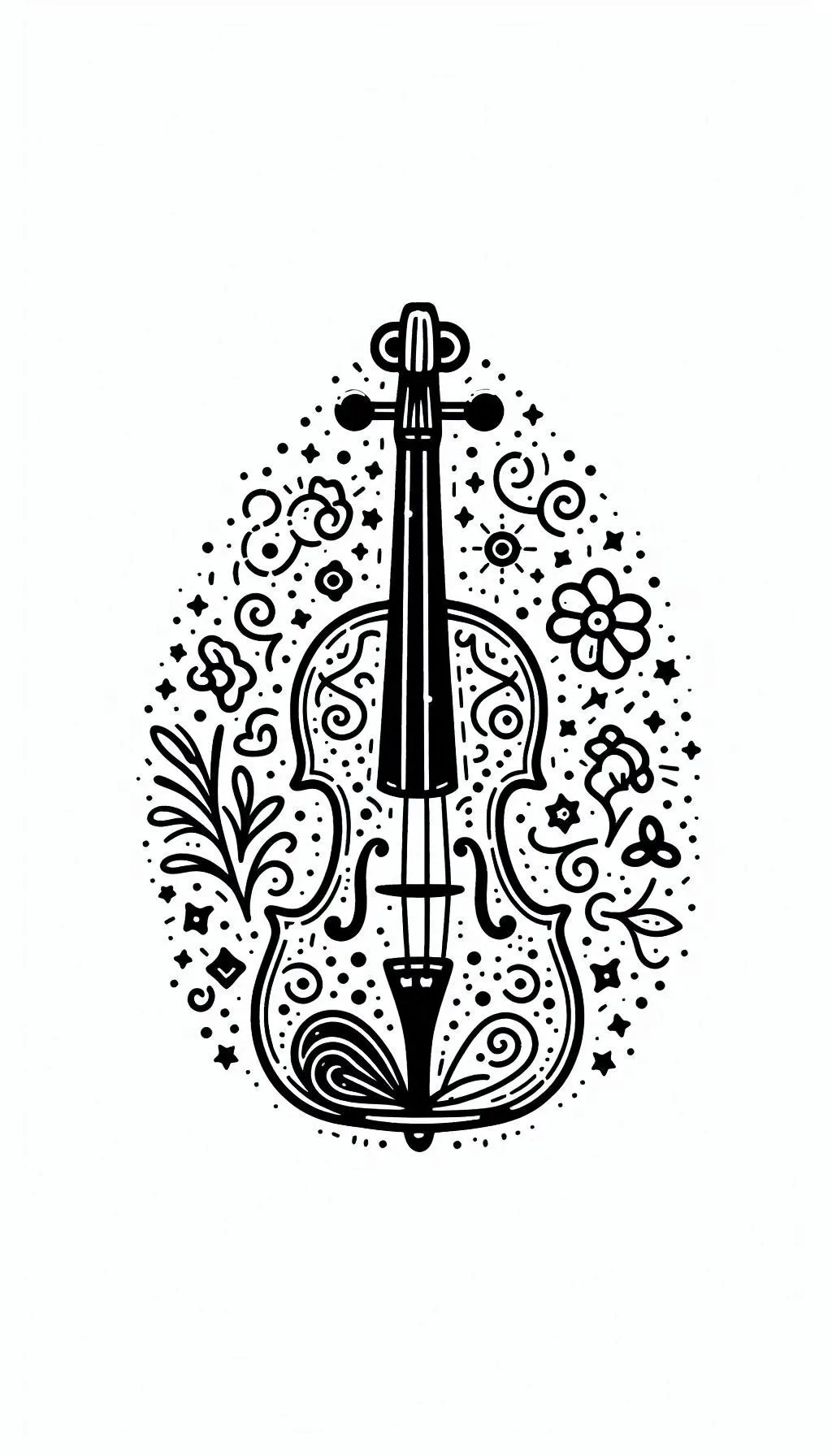 Violino 5 Violino da colorare pdf 1