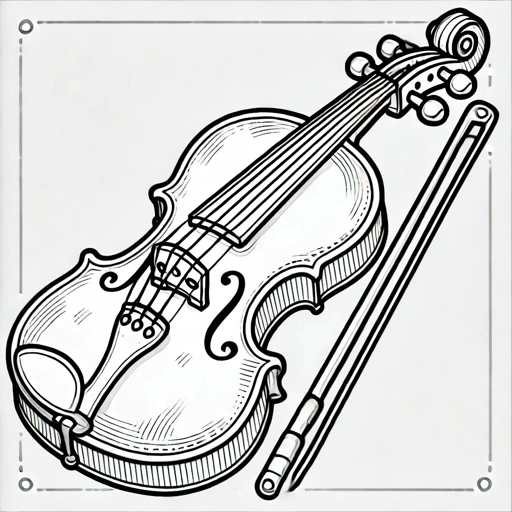 Violino 10 disegni da colorare per bambini pdf Violino
