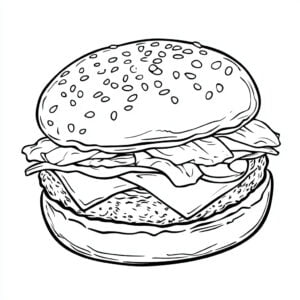Hamburger da colorare thumbnail