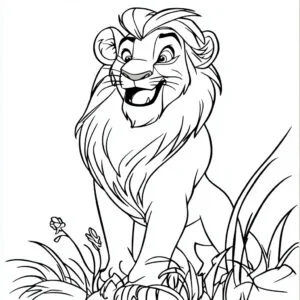 Re Leone da colorare thumbnail