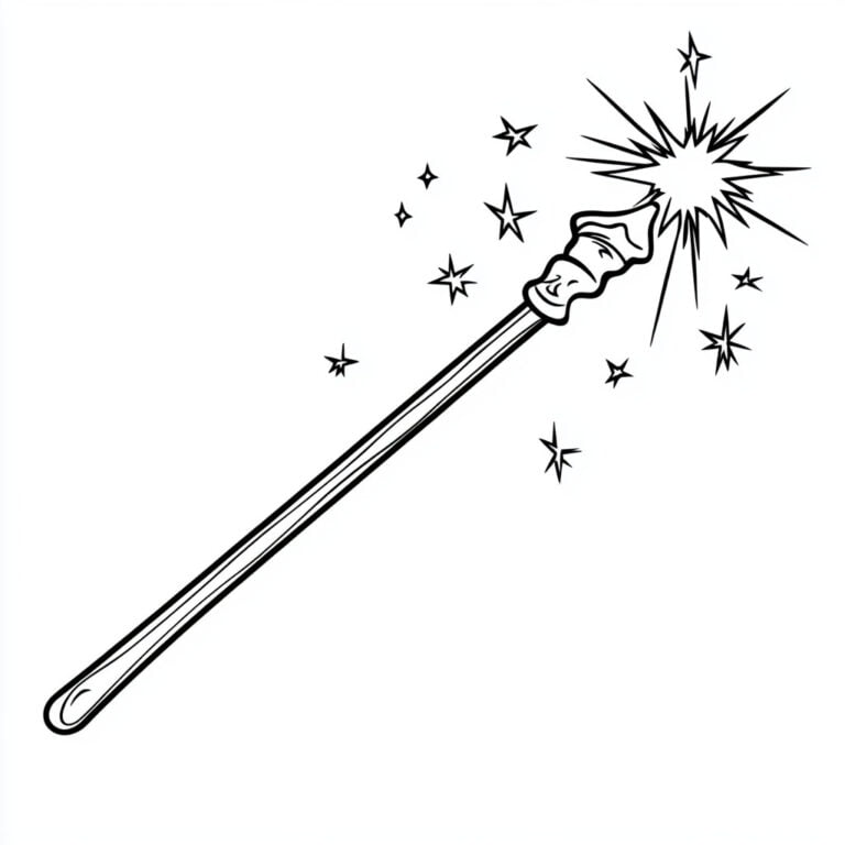 21 Zauberstab-ausmalbilder | Entfessle die Magie!