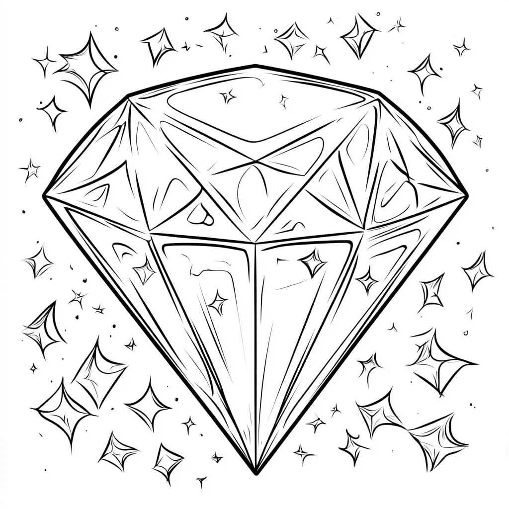 25 dibujos para colorear de diamantes | Diviértete con Sparkling Creations