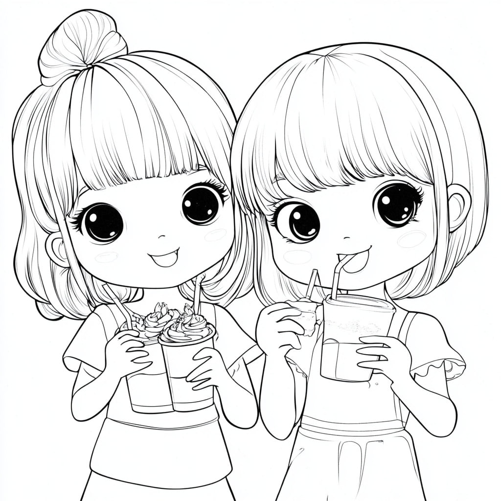 Kawaii ragazze 1 Kawaii ragazze da colorare thumbnail