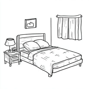 Letto 10 Letto da colorare thumbnail