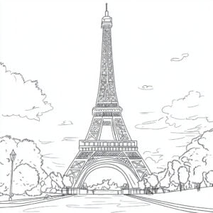 Tour Eiffel 6 Tour Eiffel da colorare thumbnail
