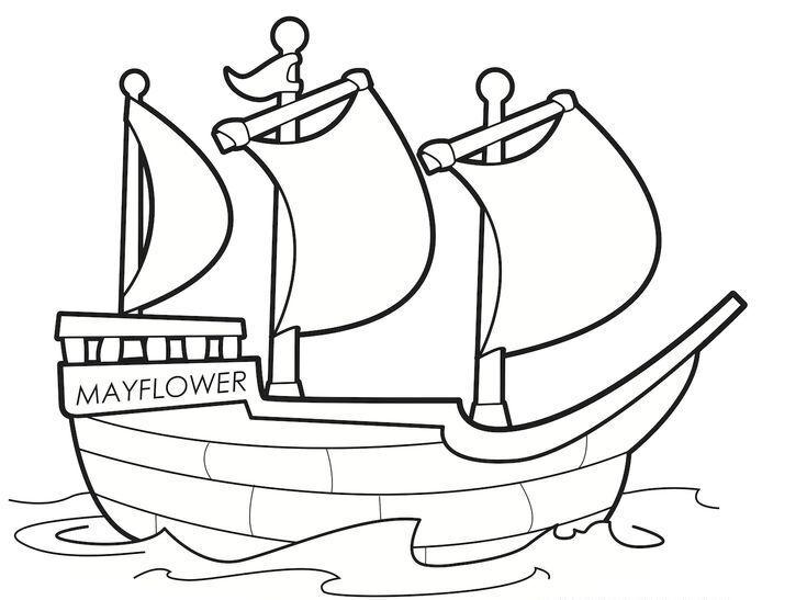 Mayflower da colorare thumbnail