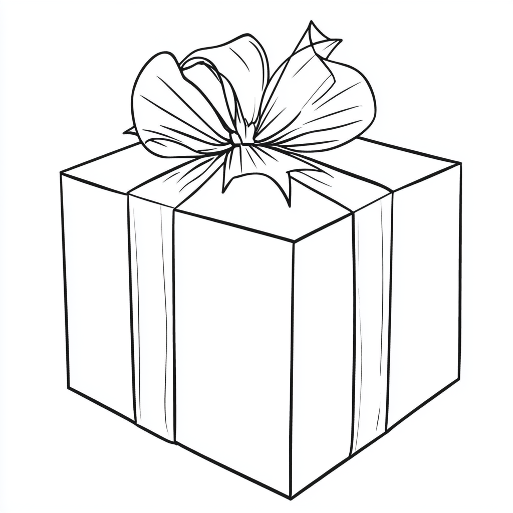 Pacco regalo da colorare thumbnail