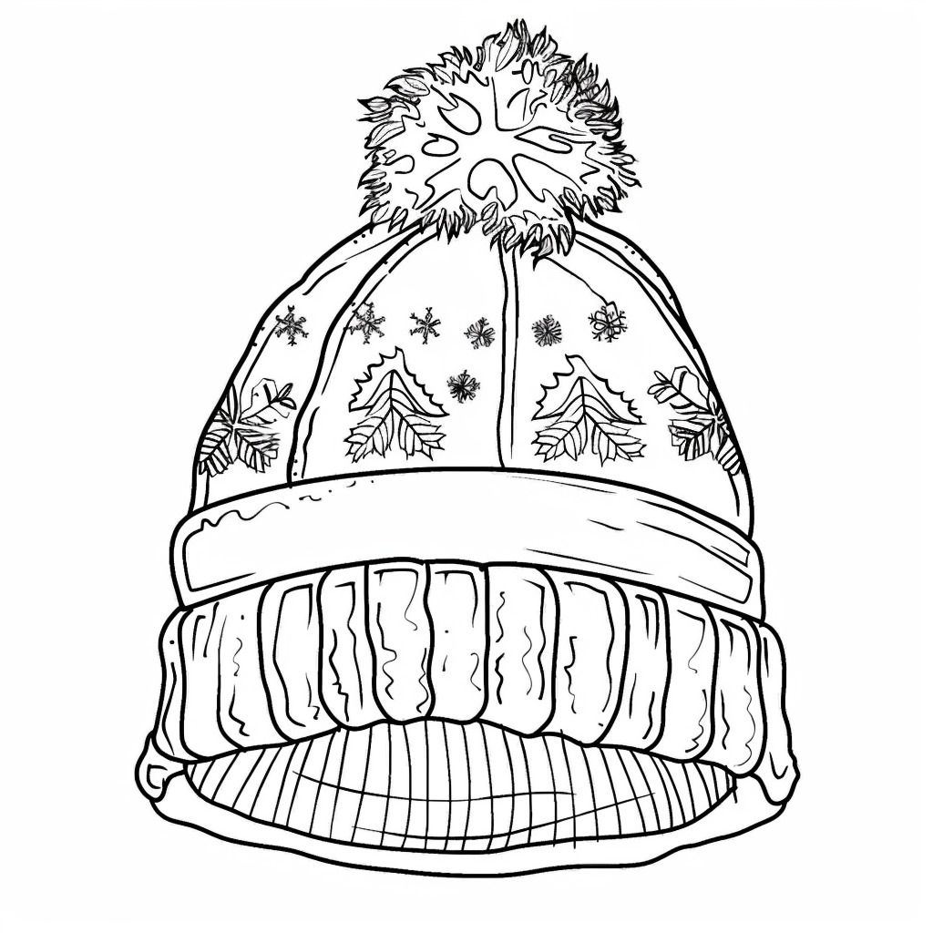 Cappello invernale da colorare thumbnail