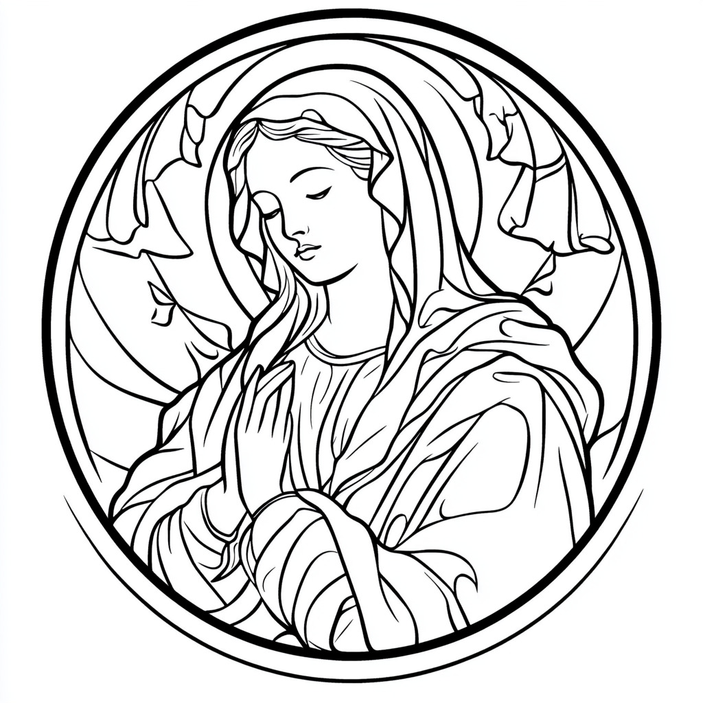 Immacolata Concezione 1 Immacolata Concezione da colorare thumbnail