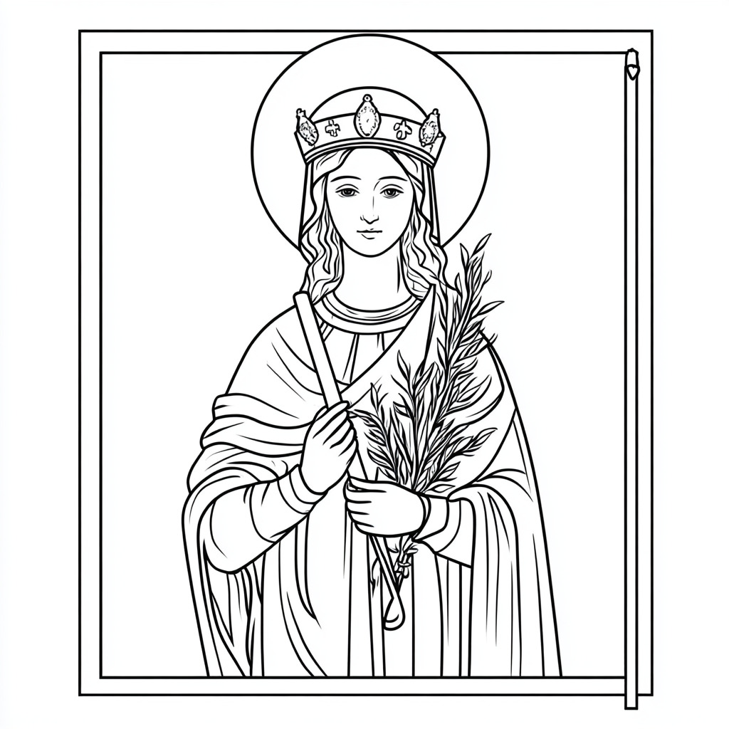 Santa Lucia da colorare thumbnail