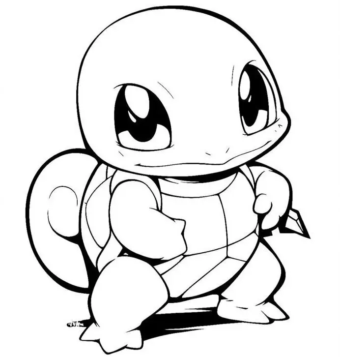 Squirtle da colorare thumbnail