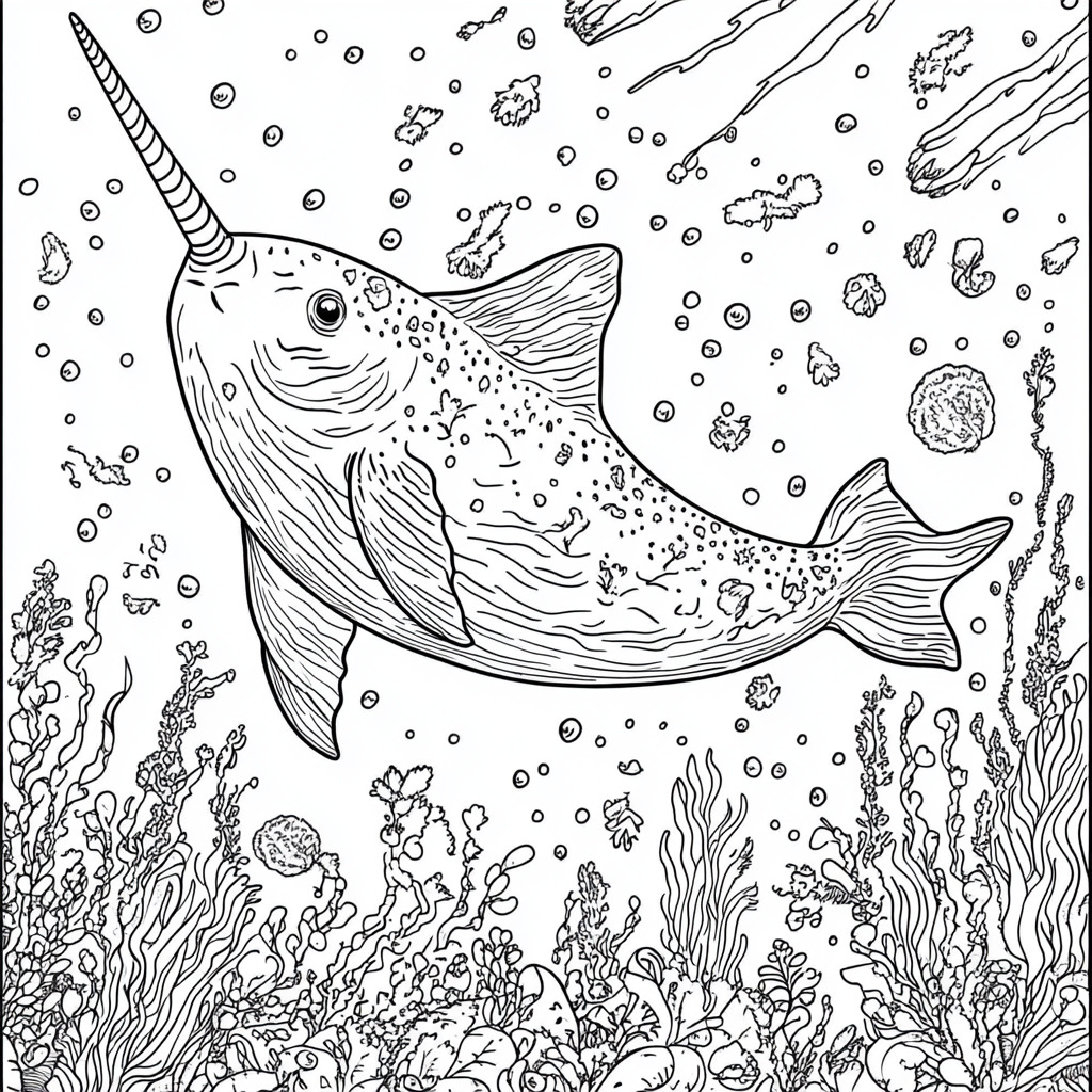 Narvalo da colorare thumbnail