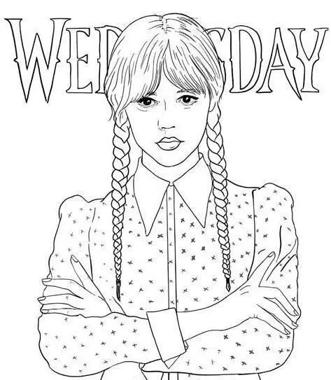 Mercoledì da colorare thumbnail