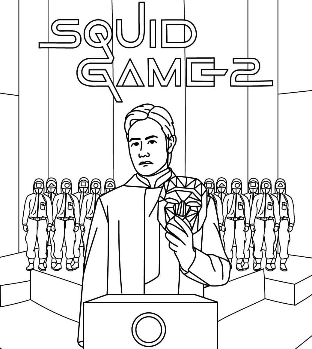 22 squid game coloring pages free download in pdf