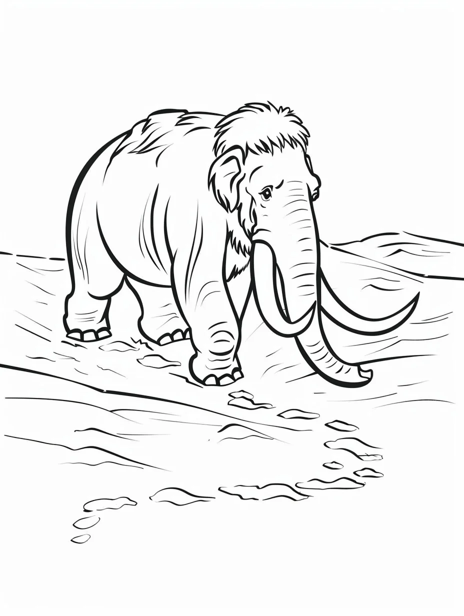 Mammut 19 disegni da colorare Mammut per bambini