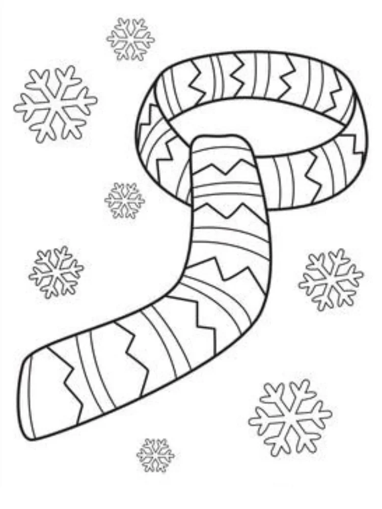 Sciarpa 17 Sciarpa disegno da colorare facile
