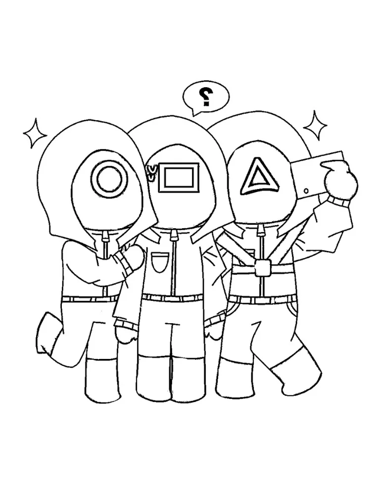 Squid Game 8 disegni Squid Game da colorare per bambini 1
