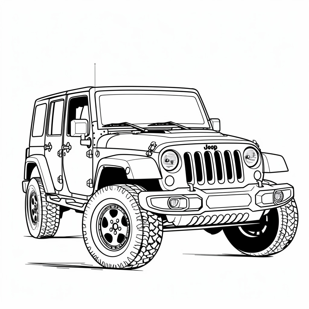 Jeep 1 Jeep da colorare thumbnail